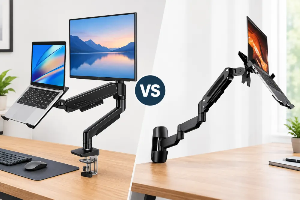 Best Laptop & Monitor Mount: HUANUO 2-in-1 Desk Mount vs Wall Mount Compared