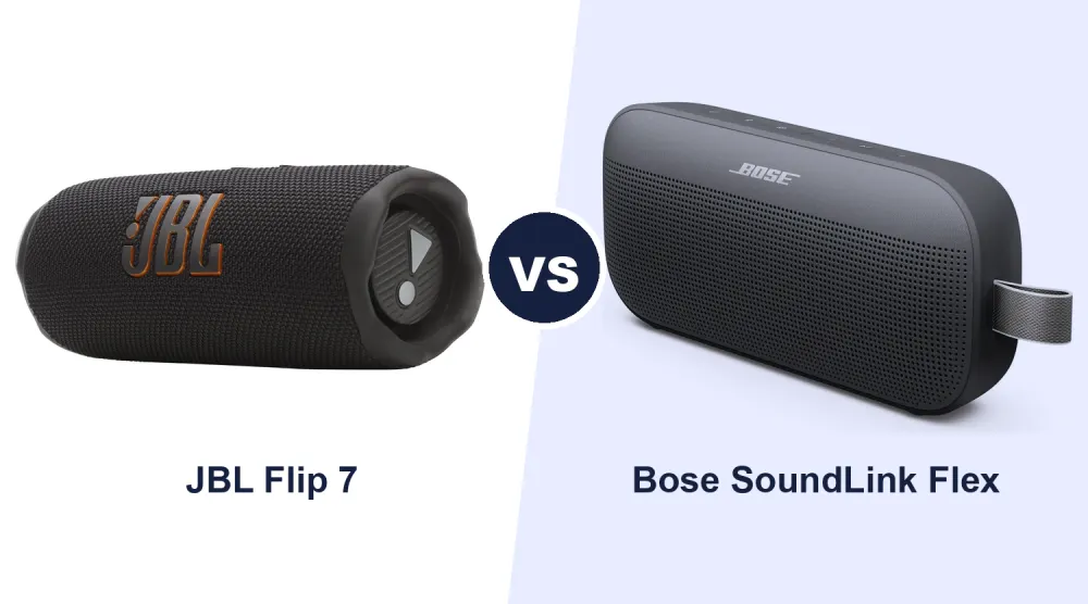 Best Portable Bluetooth Speaker: JBL Flip 7 vs Bose SoundLink Flex Compared