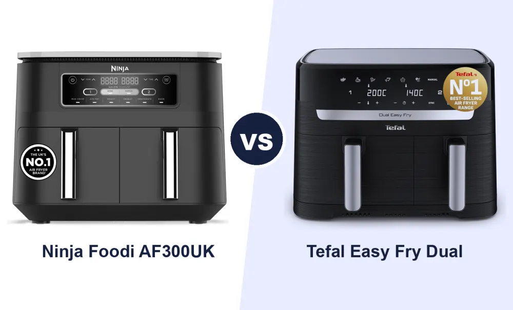 Best Dual Zone Air Fryer: Ninja Foodi AF300UK vs Tefal Easy Fry Dual Compared
