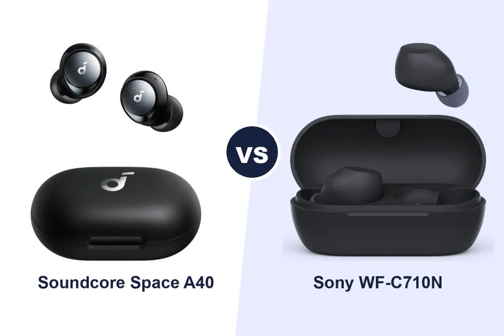 Best Budget Noise Cancelling Earbuds: Soundcore Space A40 vs Sony WF-C710N Compared