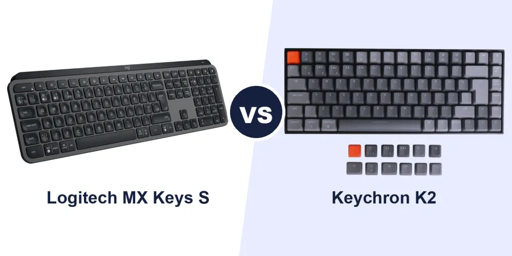 Best Wireless Keyboard: Logitech MX Keys S vs Keychron K2 Compared