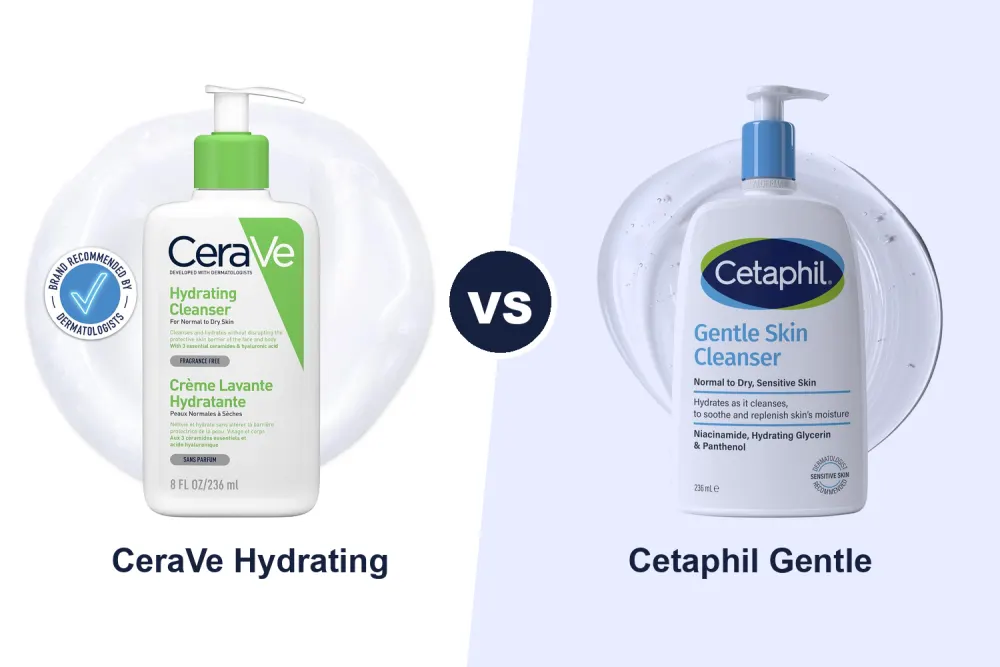 Best Gentle Face Cleanser: CeraVe Hydrating vs Cetaphil Gentle Skin Compared