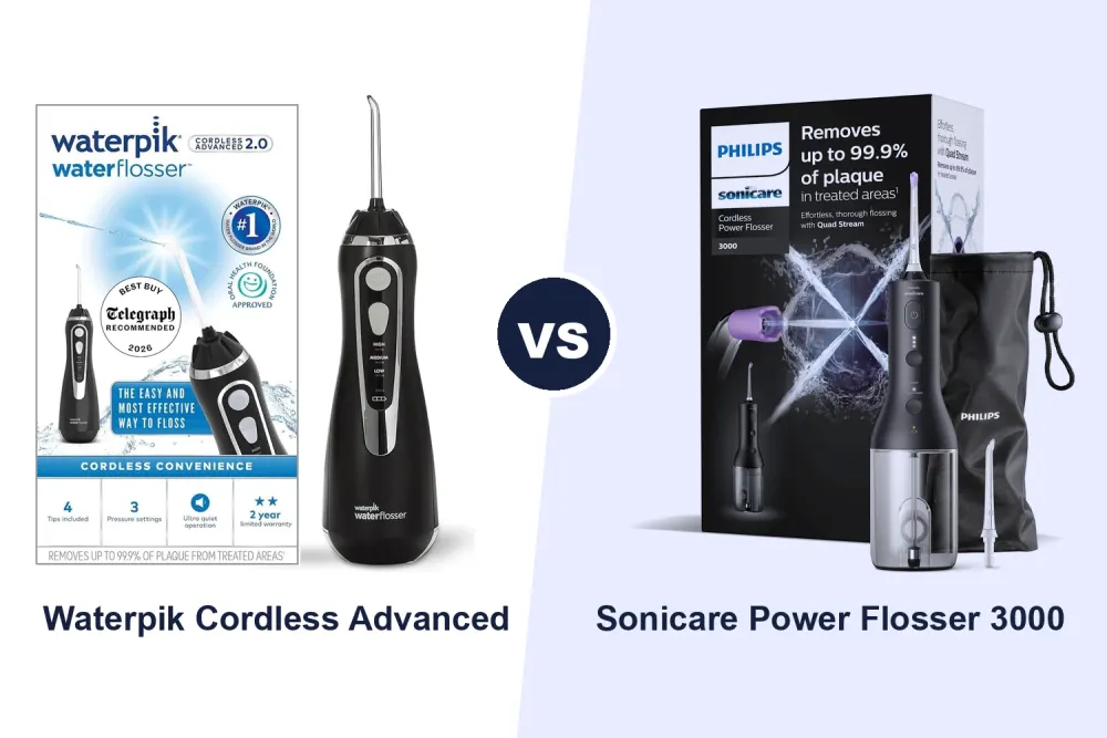 Best Cordless Water Flosser: Waterpik Cordless Advanced vs Philips Sonicare Power Flosser 3000 Compared