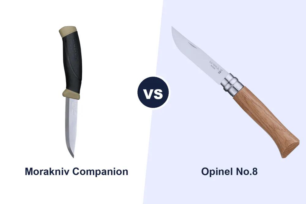Best Budget Outdoor Knife: Morakniv Companion vs Opinel No.8 Compared