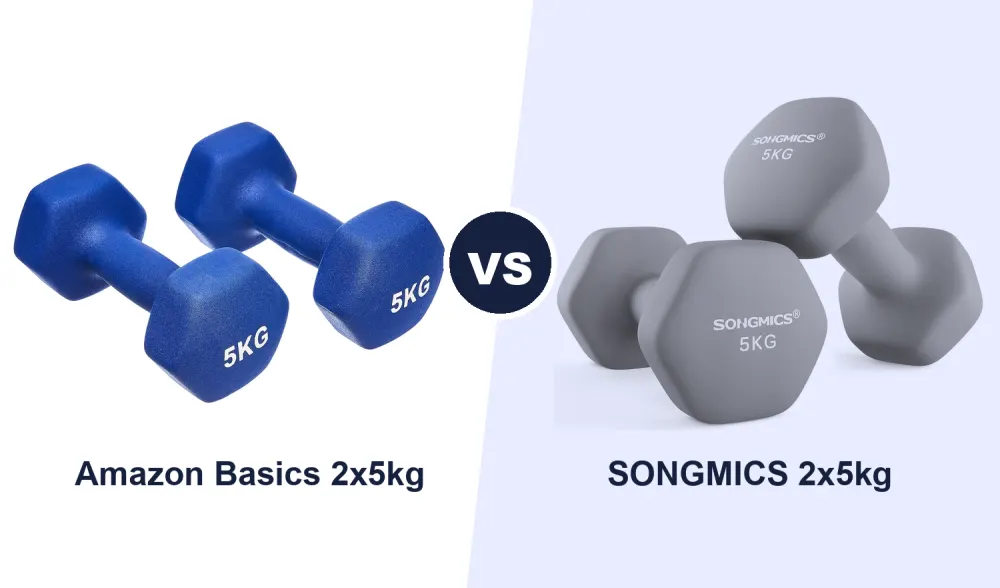 Best Neoprene Dumbbells: Amazon Basics vs SONGMICS 2 x 5kg Compared