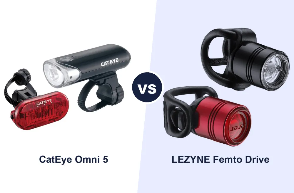 Best Bike Light Set: CatEye Omni 5 vs LEZYNE Femto Drive Compared