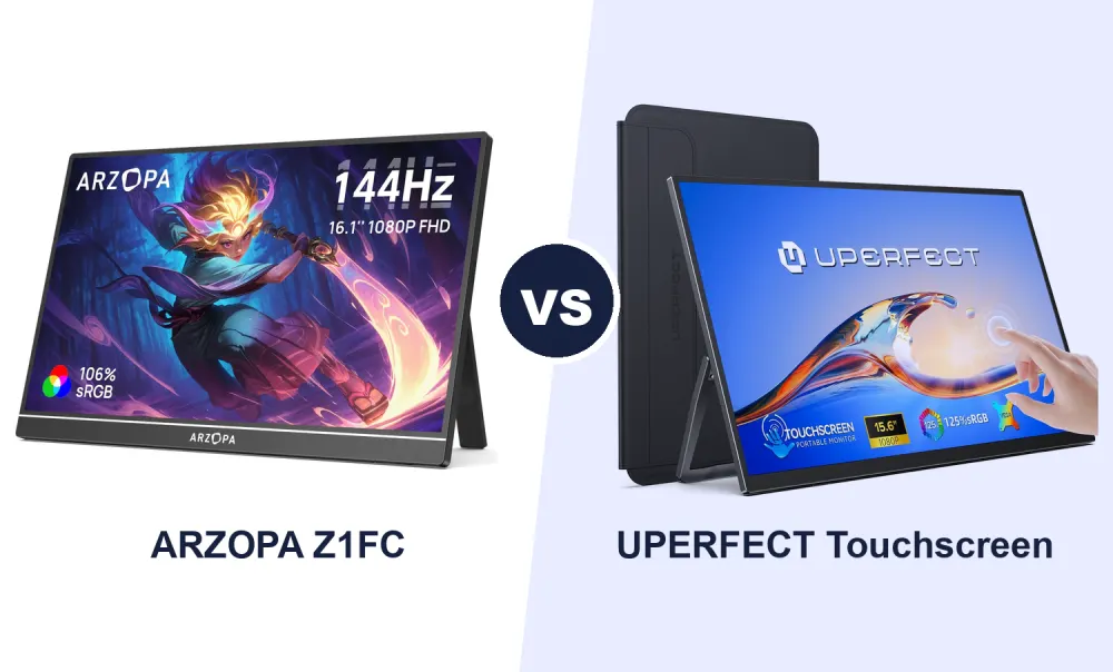 Best Portable Monitor: ARZOPA Z1FC vs UPERFECT Touchscreen Compared