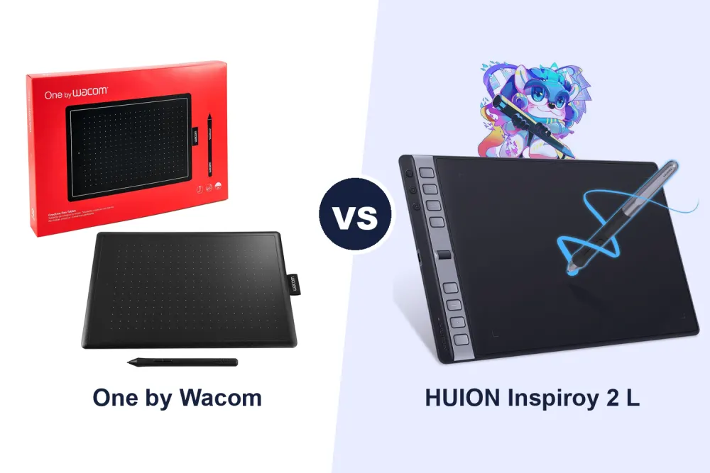 Best Graphics Tablet: One by Wacom vs HUION Inspiroy 2 L Compared