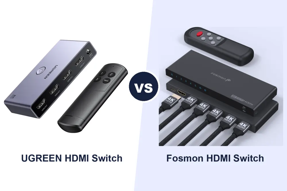 Best HDMI Switch: UGREEN 3-in-1 vs Fosmon 5-Port Compared