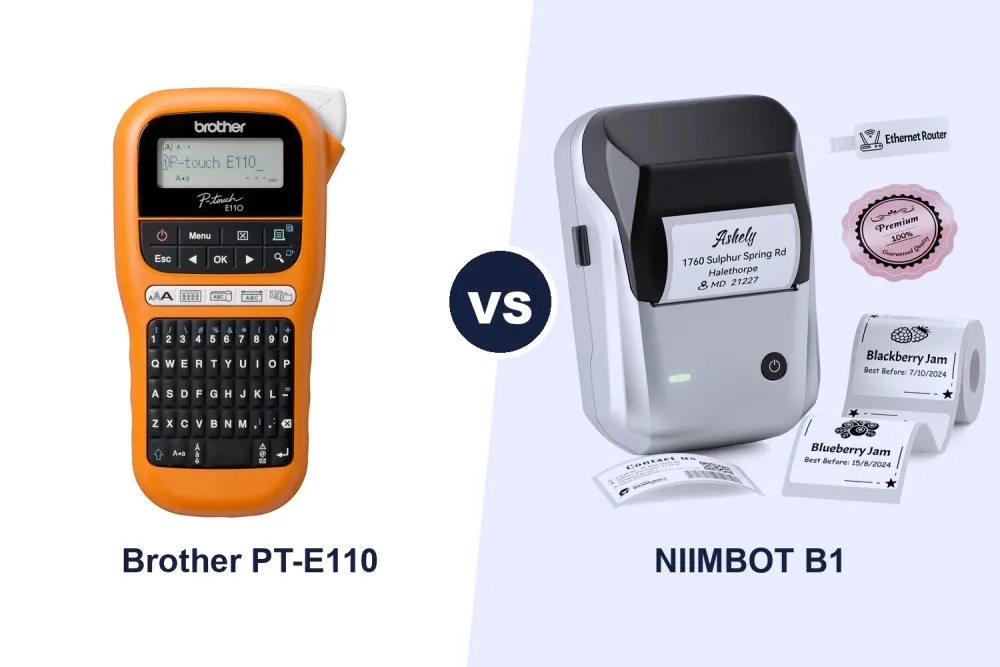 Best Label Maker: Brother PT-E110 vs NIIMBOT B1 Compared