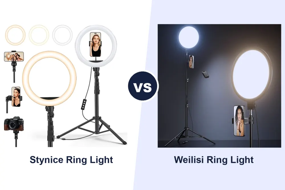 Best Ring Light with Tripod: Stynice vs Weilisi Compared