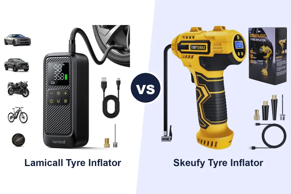 Best Portable Tyre Inflator: Lamicall vs Skeufy Compared
