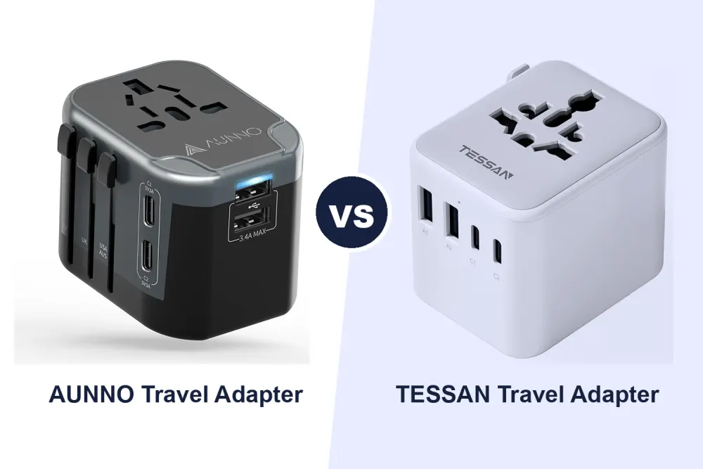 Best Universal Travel Adapter: AUNNO vs TESSAN Compared
