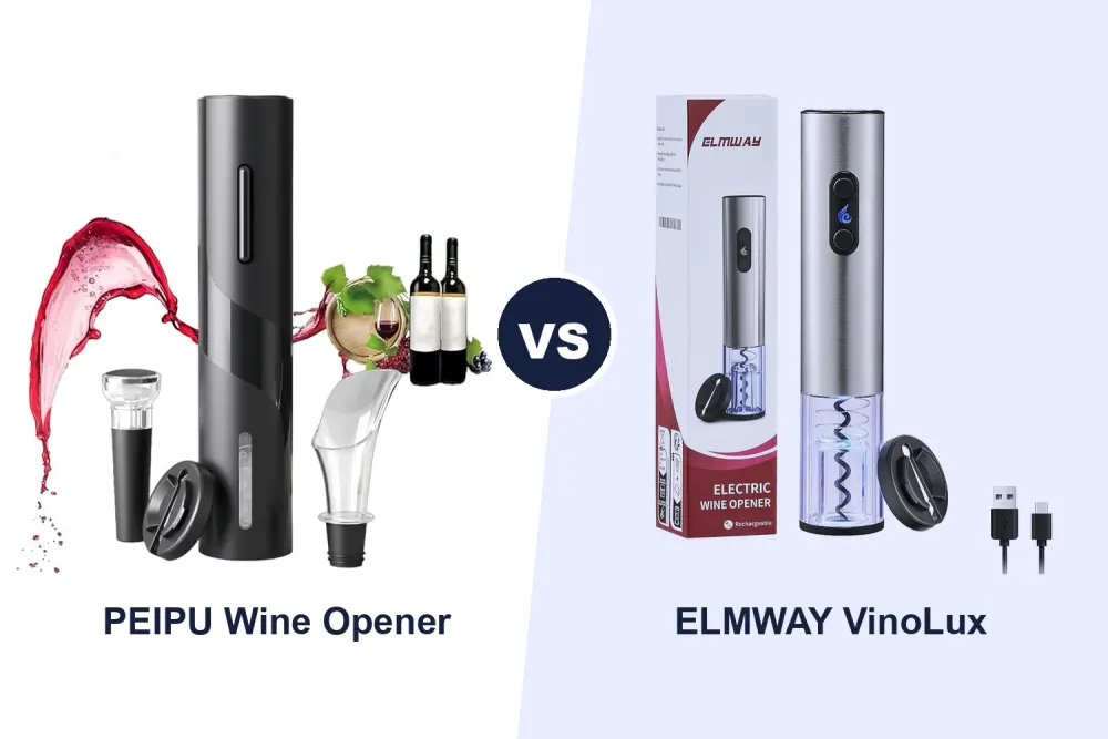 Best Electric Wine Opener: PEIPU vs ELMWAY VinoLux Compared