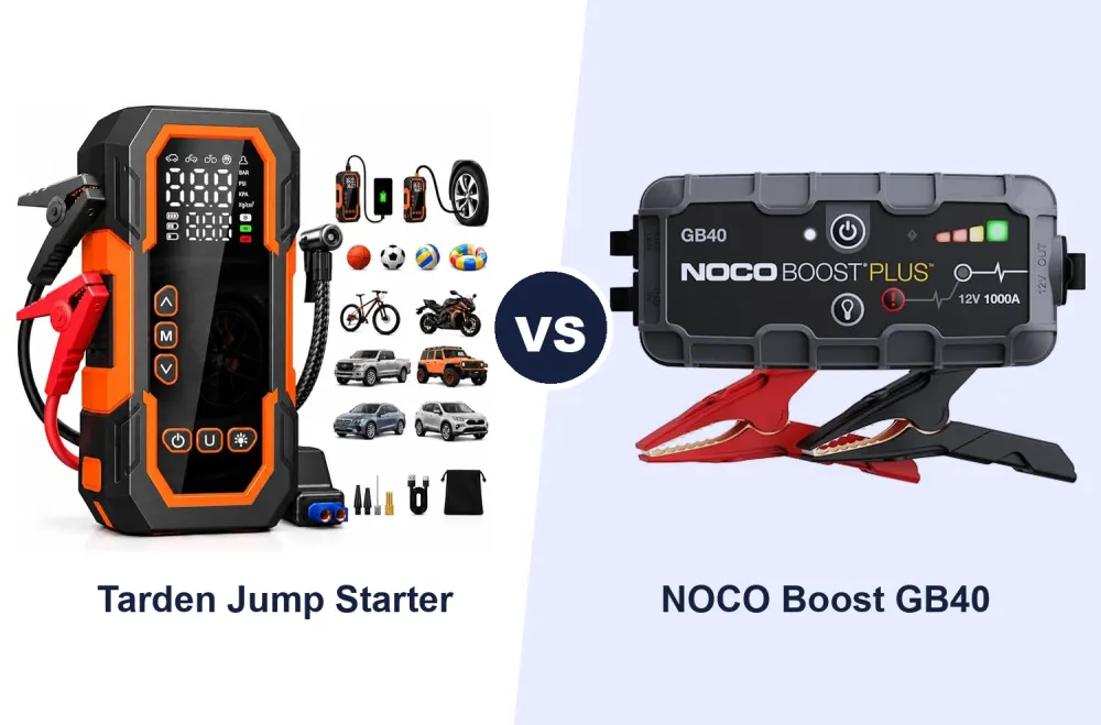 Best Car Jump Starter: Tarden vs NOCO Boost GB40 Compared