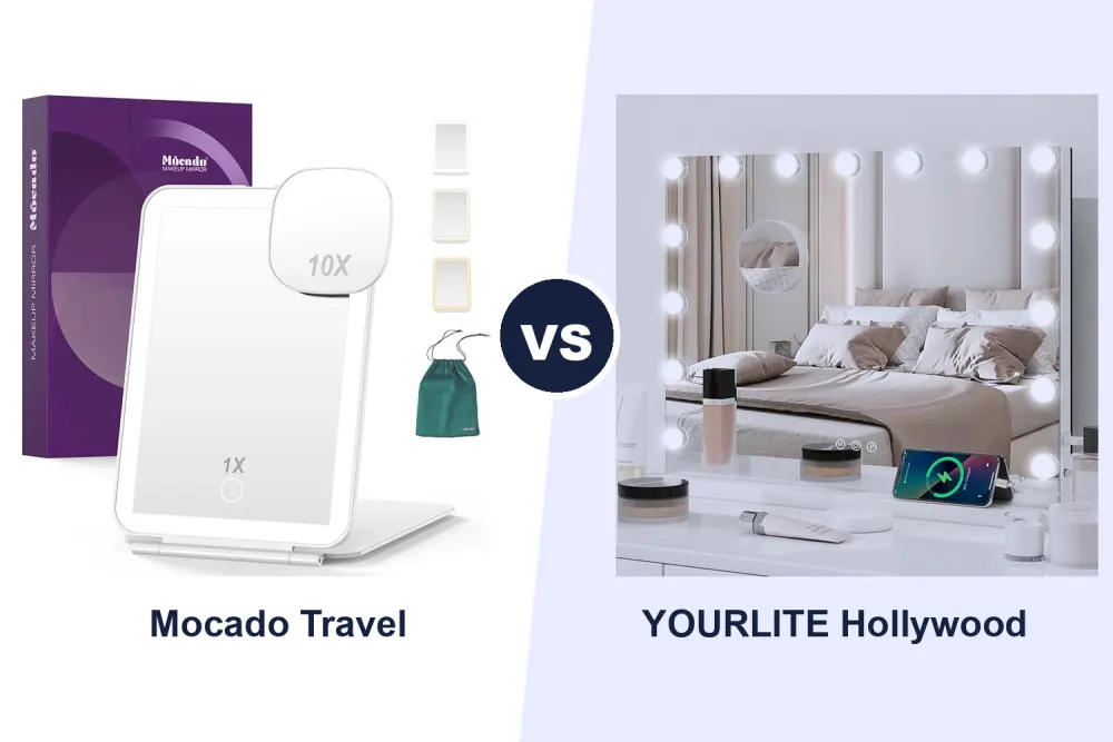 Best Makeup Mirror: Mocado Travel vs YOURLITE Hollywood Compared