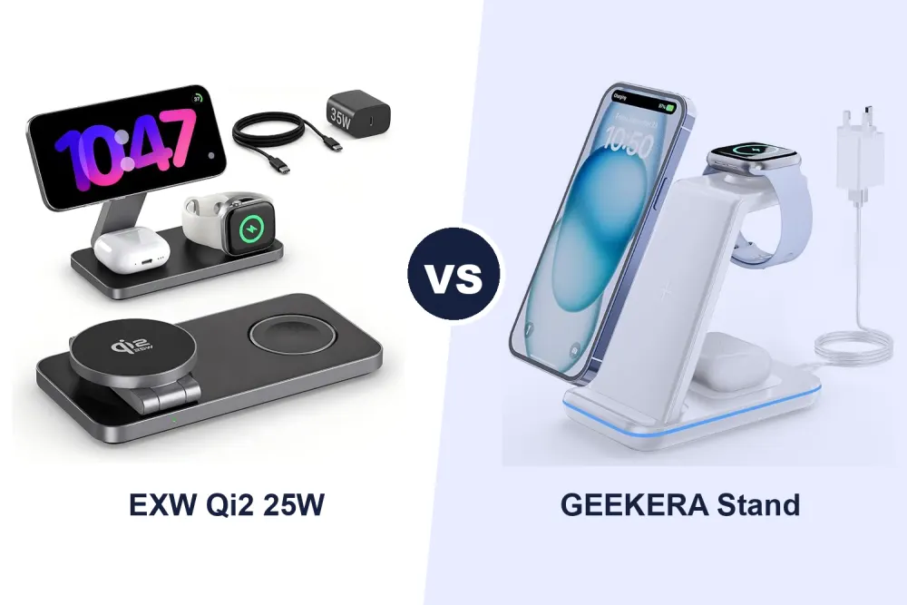 Best 3-in-1 Wireless Charging Stand: EXW vs GEEKERA Compared
