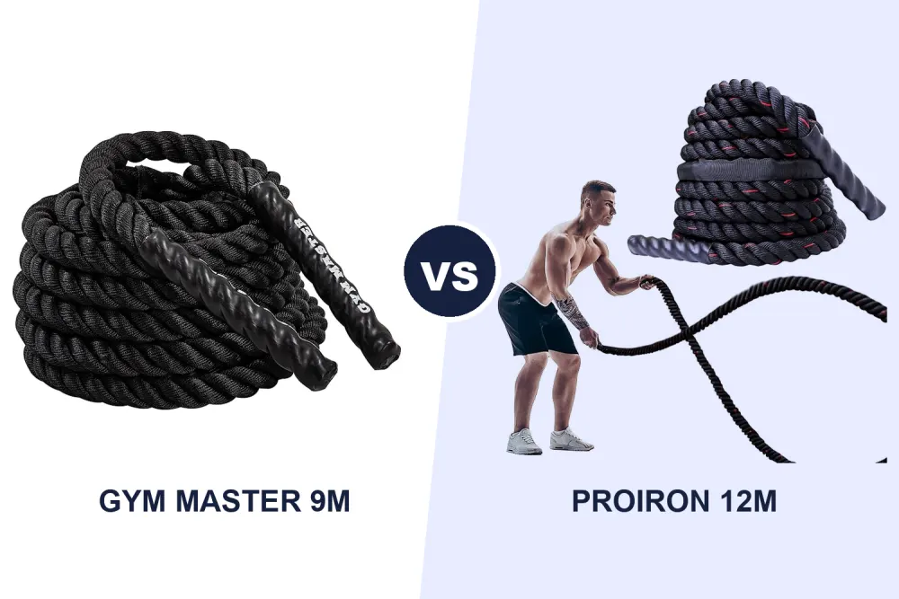 Best Battle Rope: GYM MASTER 9M vs PROIRON 12M Compared