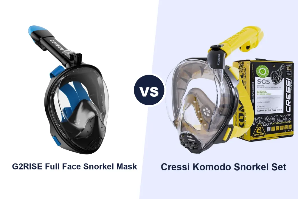 Best Full Face Snorkel Mask: G2RISE vs Cressi Komodo Compared
