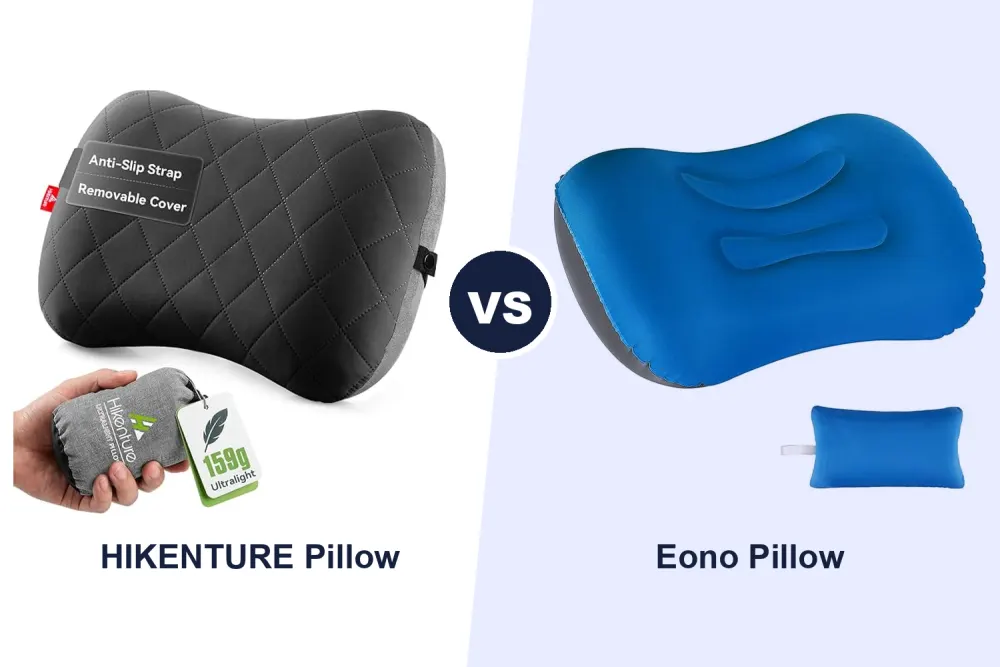 Best Inflatable Camping Pillow: HIKENTURE vs Eono Compared