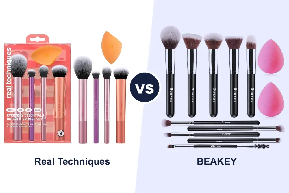 Best Makeup Brush Set: Real Techniques Everyday Essentials vs BEAKEY Compared