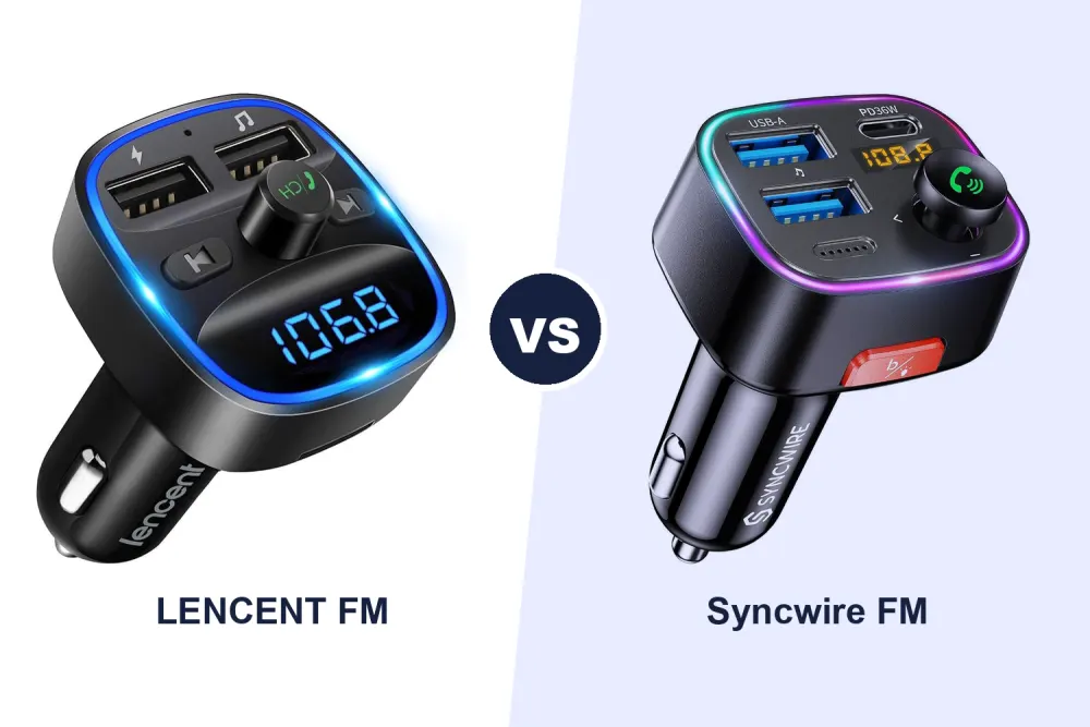 Best Bluetooth FM Transmitter: LENCENT vs Syncwire 5.4 Compared