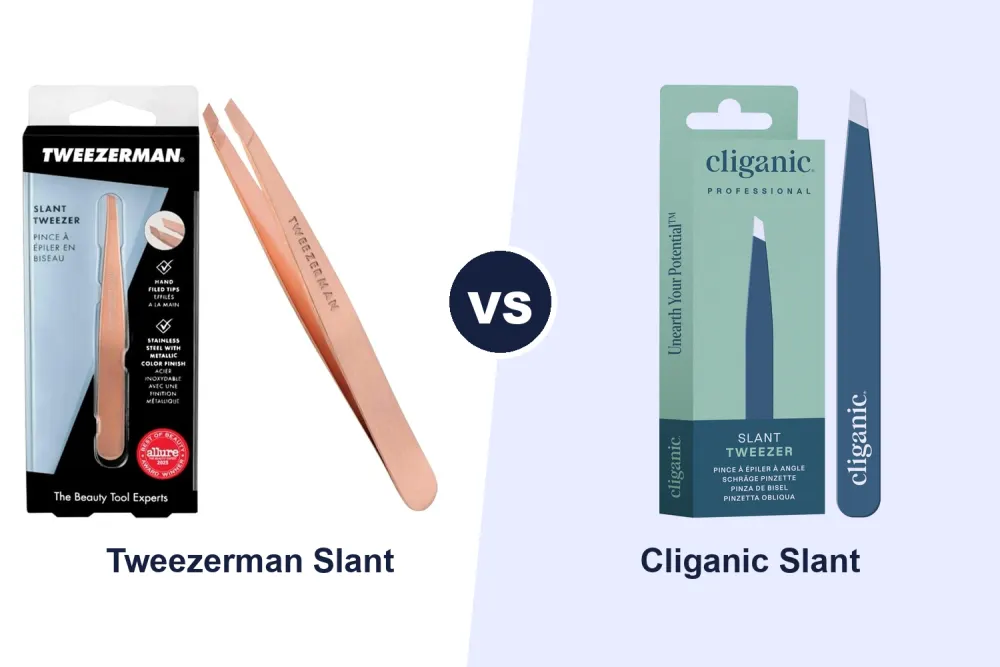 Best Slant Tip Tweezers: Tweezerman vs Cliganic Compared