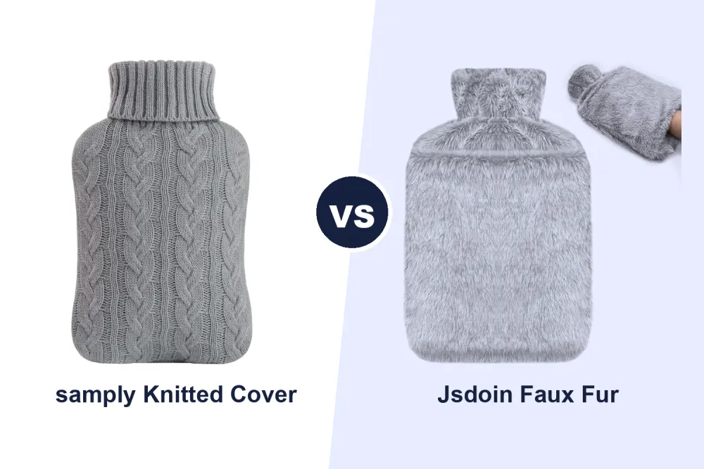 Best Hot Water Bottle with Cover: samply Knitted vs Jsdoin Faux Fur Compared