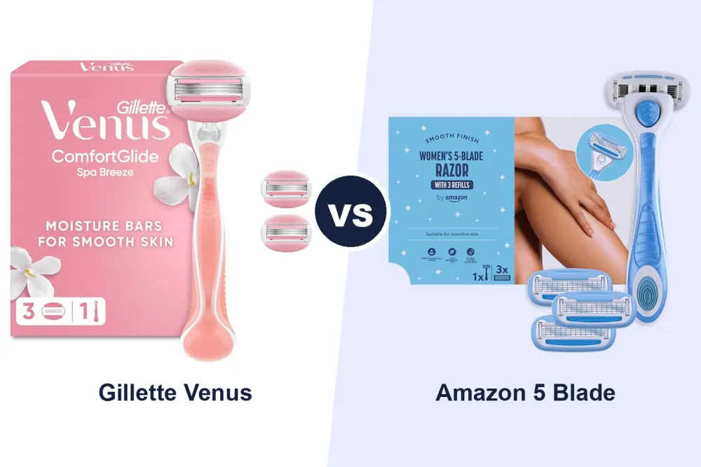 Best Women's Razor: Gillette Venus ComfortGlide vs Amazon 5 Blade Compared