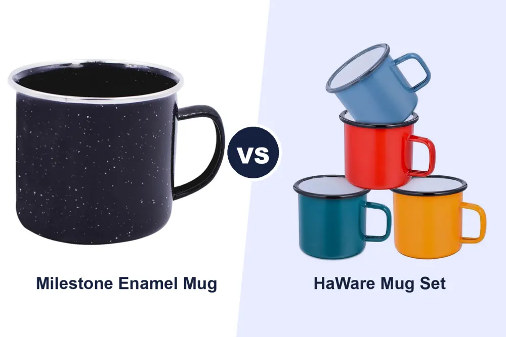 Best Enamel Camping Mug: Milestone vs HaWare Set of 4 Compared
