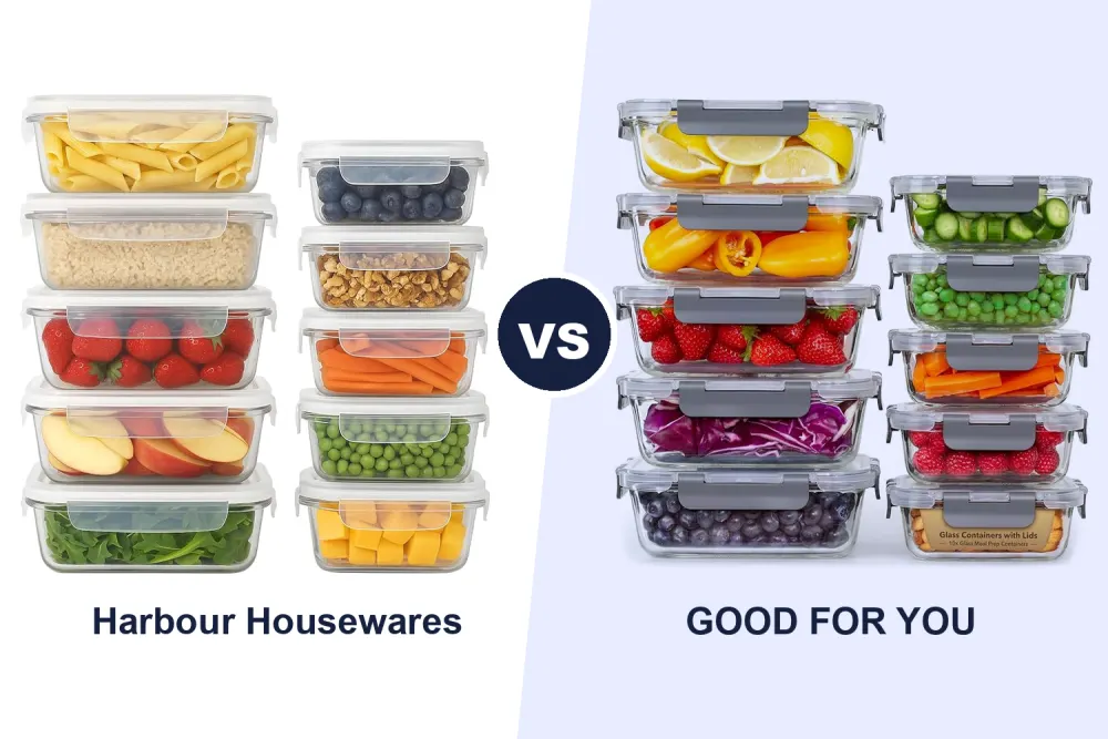 Best Glass Meal Prep Containers: Harbour Housewares vs GOOD FOR YOU 10 Packs Compared