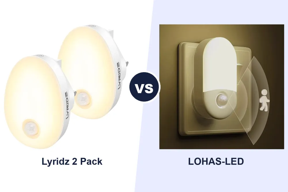 Best Plug-In Motion Sensor Night Light: Lyridz 2 Pack vs LOHAS-LED Compared