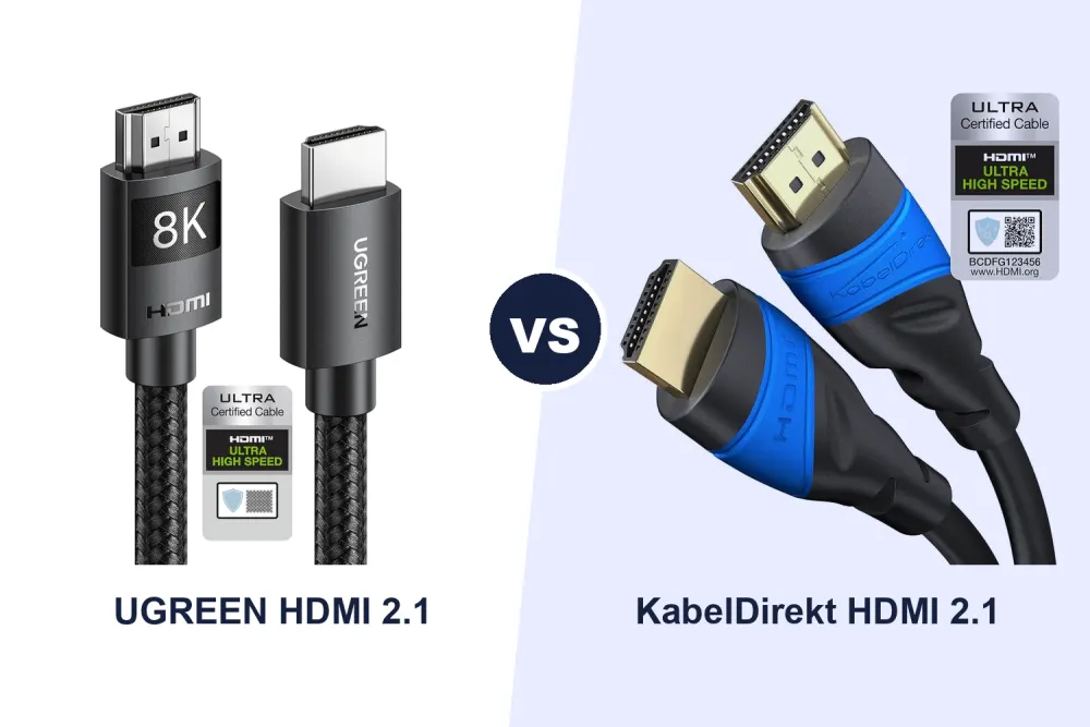 Best HDMI 2.1 Cable: UGREEN 8K vs KabelDirekt Flexcore 2m Compared