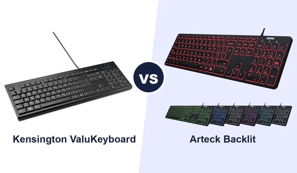 Best Wired USB Keyboard: Kensington ValuKeyboard vs Arteck Backlit Compared