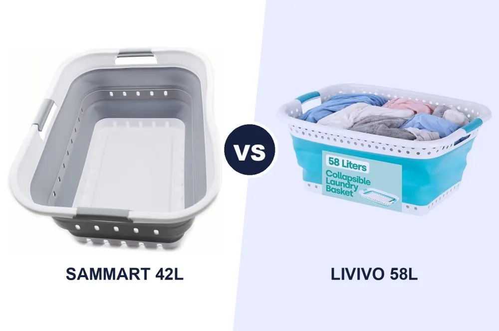 Best Collapsible Laundry Basket: SAMMART 42L vs LIVIVO 58L Compared