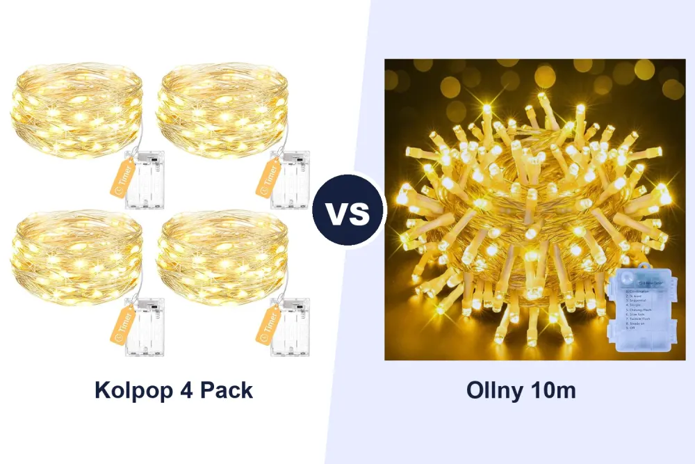 Best Battery Fairy Lights: Kolpop 4 Pack vs Ollny 10m 100 LED Compared