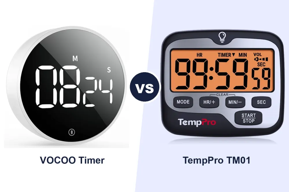 Best Kitchen Timer: VOCOO Magnetic Digital vs TempPro TM01 Compared