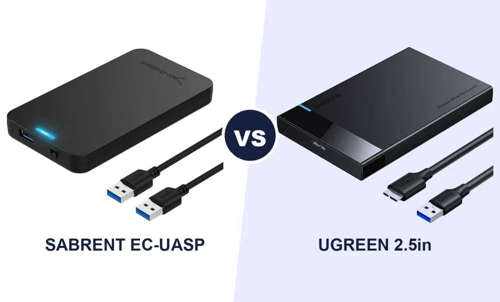 Best 2.5 Inch HDD Enclosure: SABRENT EC-UASP vs UGREEN USB 3.0 Compared