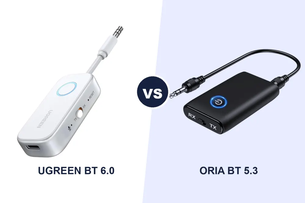 Best Bluetooth Transmitter Receiver: UGREEN Bluetooth 6.0 vs ORIA Bluetooth 5.3 Compared