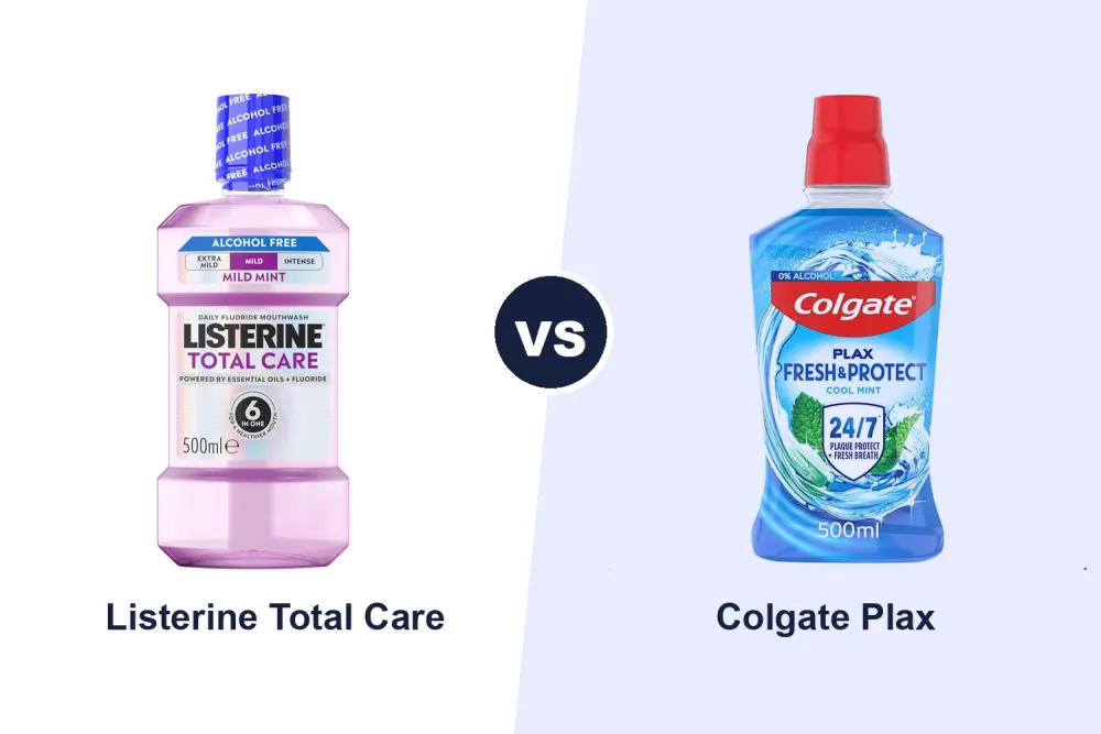 Best Alcohol-Free Mouthwash: Listerine Total Care vs Colgate Plax Compared
