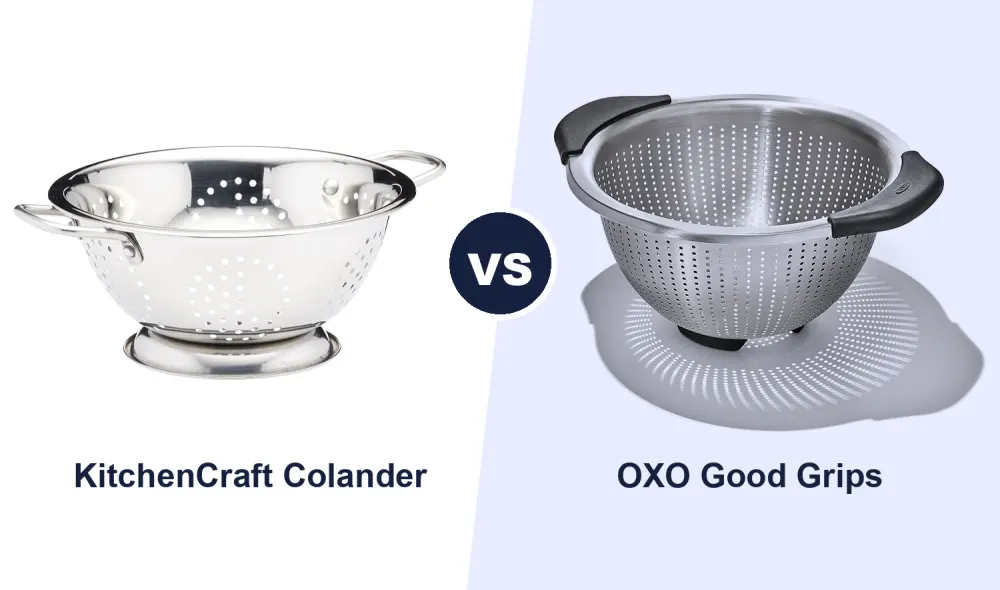 Best Stainless Steel Colander: KitchenCraft Footed vs OXO Good Grips Compared