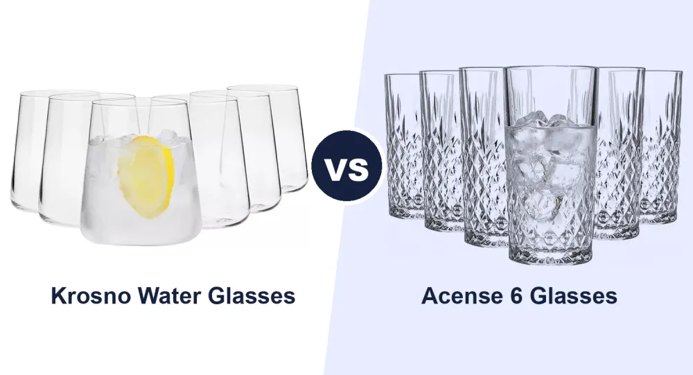 Best Drinking Glasses Set: Krosno Avant-Garde 430ml vs Acense 355ml Compared