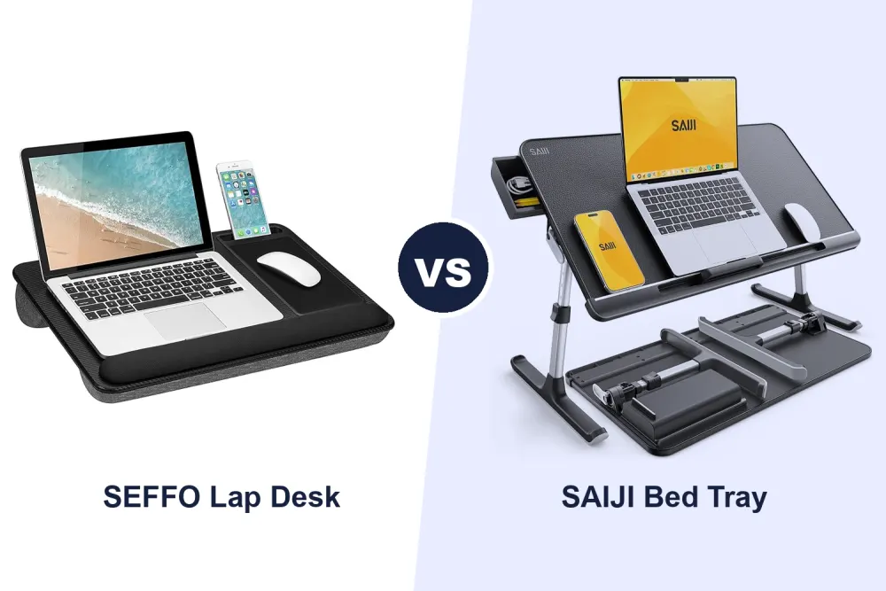 Best Laptop Lap Desk: SEFFO Cushioned Tray vs SAIJI Adjustable Bed Table Compared