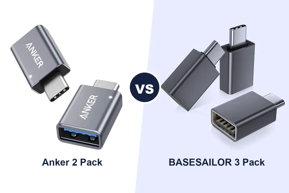 Best USB-C to USB-A Adapter: Anker 2 Pack vs BASESAILOR 3 Pack Compared