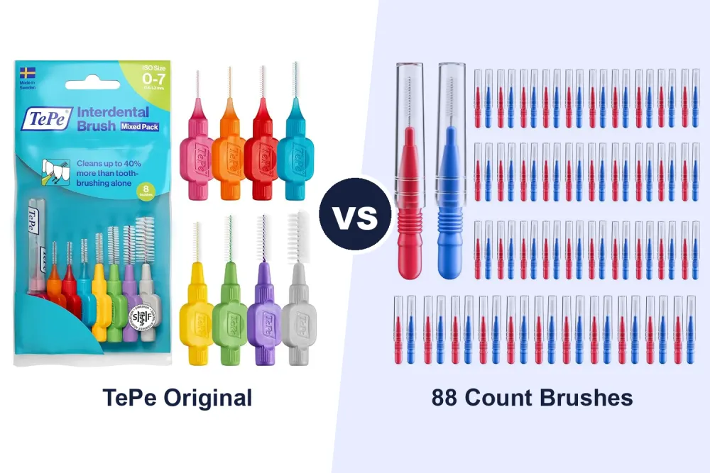 Best Interdental Brushes: TePe Original Mixed Pack vs 88 Count Dual-Size Compared