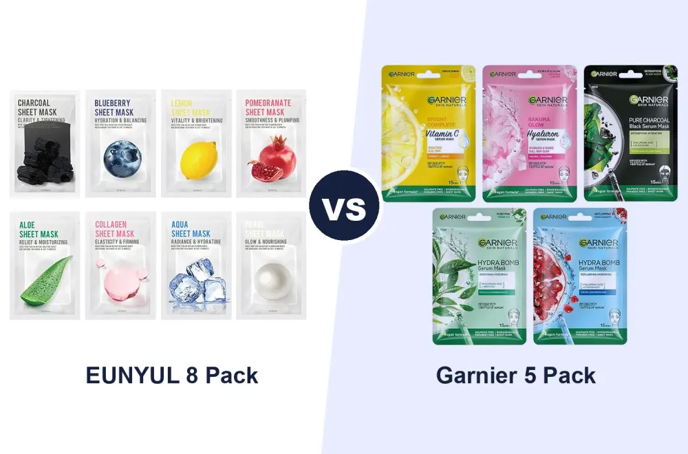 Best Sheet Mask Multipack: EUNYUL 8 Types vs Garnier 5 Pack Compared