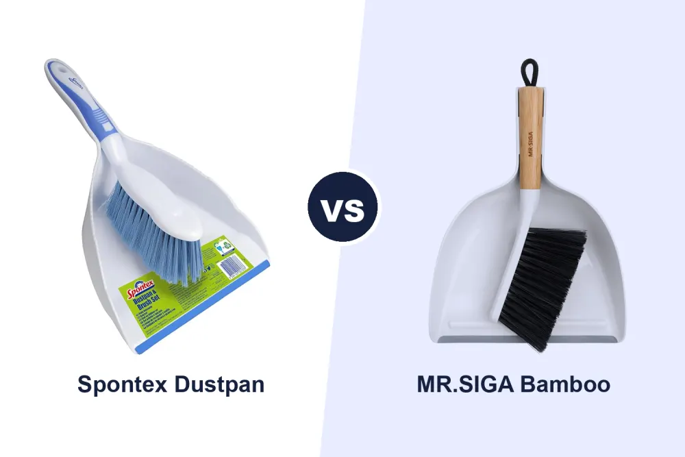 Best Dustpan and Brush Set: Spontex vs MR.SIGA Bamboo Handle Compared