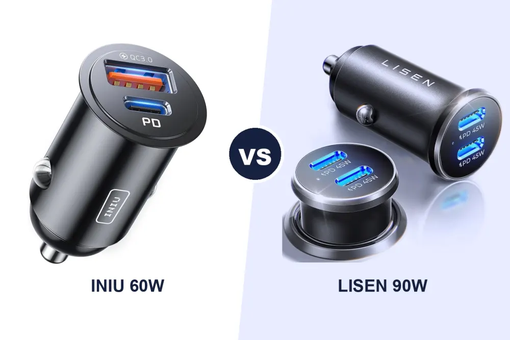 Best USB-C Car Charger: INIU 60W vs LISEN 90W Dual USB-C Compared