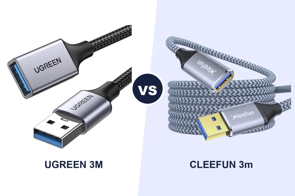 Best USB 3.0 Extension Cable: UGREEN 3M Aluminium vs CLEEFUN 3m Braided Compared