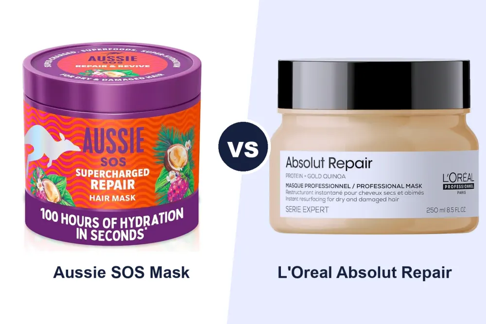 Best Hair Mask for Dry Damaged Hair: Aussie SOS vs L'Oreal Professionnel Absolut Repair Compared